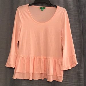 Baby pink ruffle top
